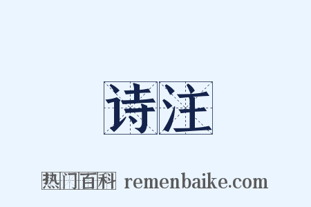 诗注是什么意思的图片